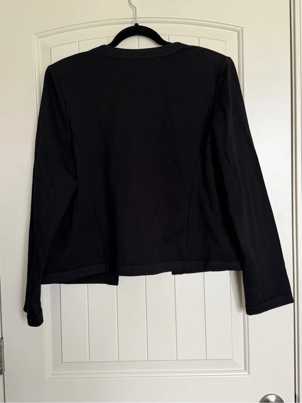 NWT Tommy Hilfiger Black Collarless Pocket Blazer with Gold Buttons